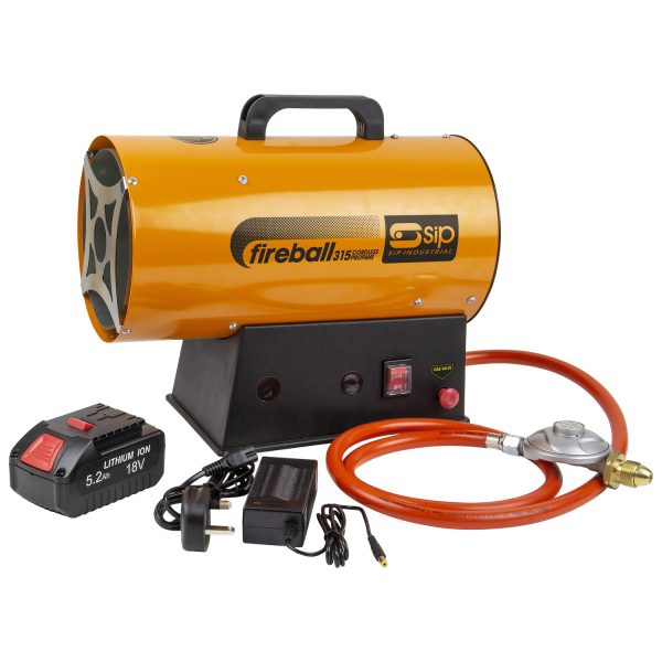 SIP Fireball 350 Propane Heater Cordless 18v 10kW 0926 For DIYers