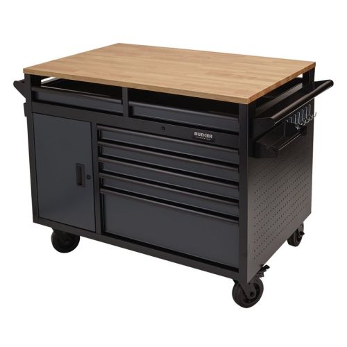 Draper Multi-Functional Workbench Roller Tool Cabinet 14 Drawer 48" In Grey