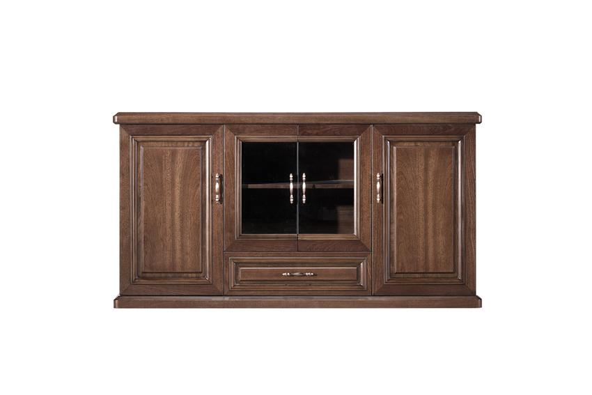 Specialising In Real Wood Veneer Executive Storage Cupboard Wood & Glass Doors - 1500mm - K2K150 UK