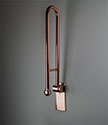 Copper Removable Hinged Grab Bar With Ball Stopper (155CP)