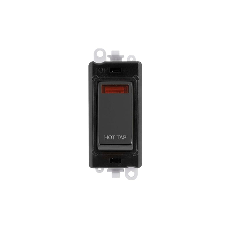 Click GridPro 20AX Black Nickel DP Switch Module with Neon Hot Tap Insert Black