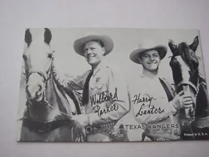 Texas Rangers Wilbard Parker & Harry Lanter Post Card Rare Usa Issue