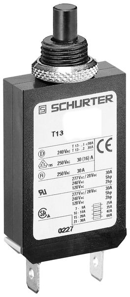 4411.0010 T13&#45;211 1 Pole Thermal Magnetic Circuit Breaker