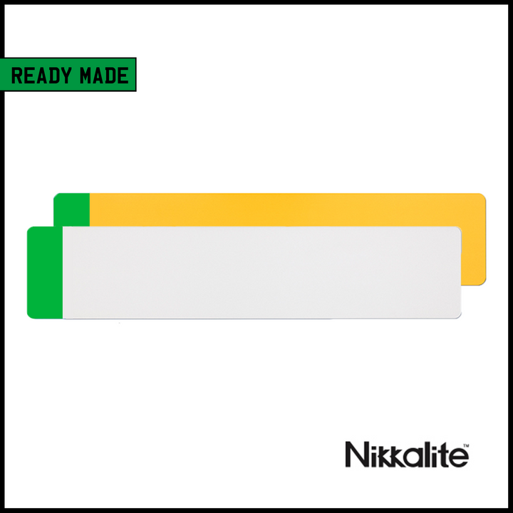 Ready Made Standard Oblong Number Plates - EV/Green Flash for Vehicle Coach Builders