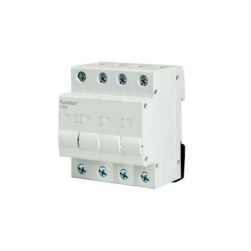 FuseBox 100A 4 Pole Din Rail Connector