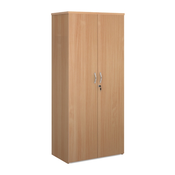 Universal Double Door Cupboard with 4 Shelves - Beech