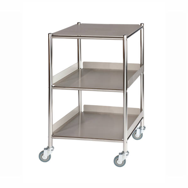 ST4 Surgical Trolley with Stainless Steel Shelf and Trays - 1 x Shelf and 2 x Trays