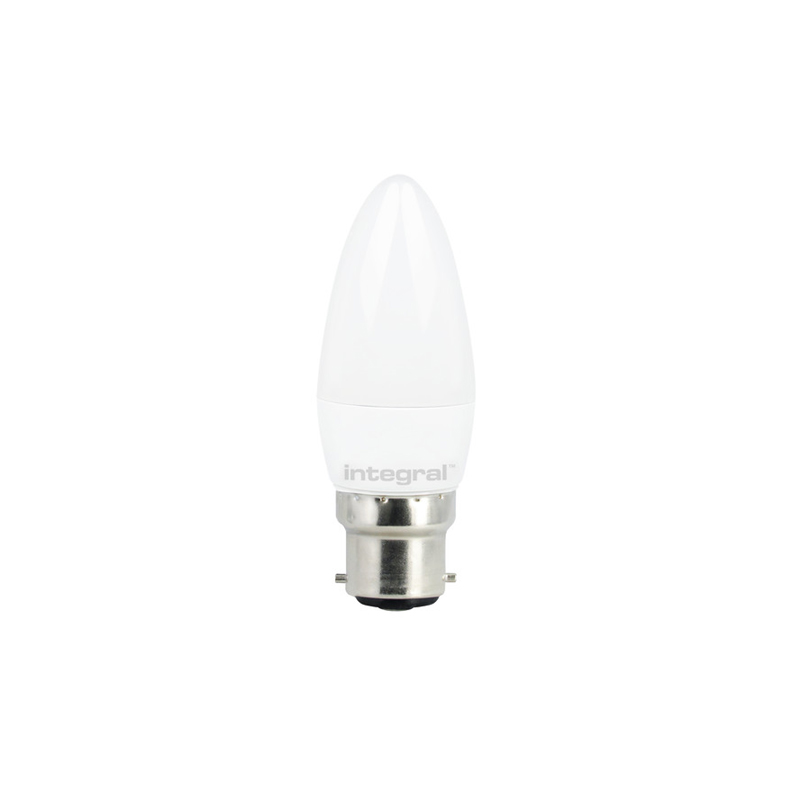 Integral B22 Non-Dimmable Candle LED Lamp Frosted 3.4W 2700K