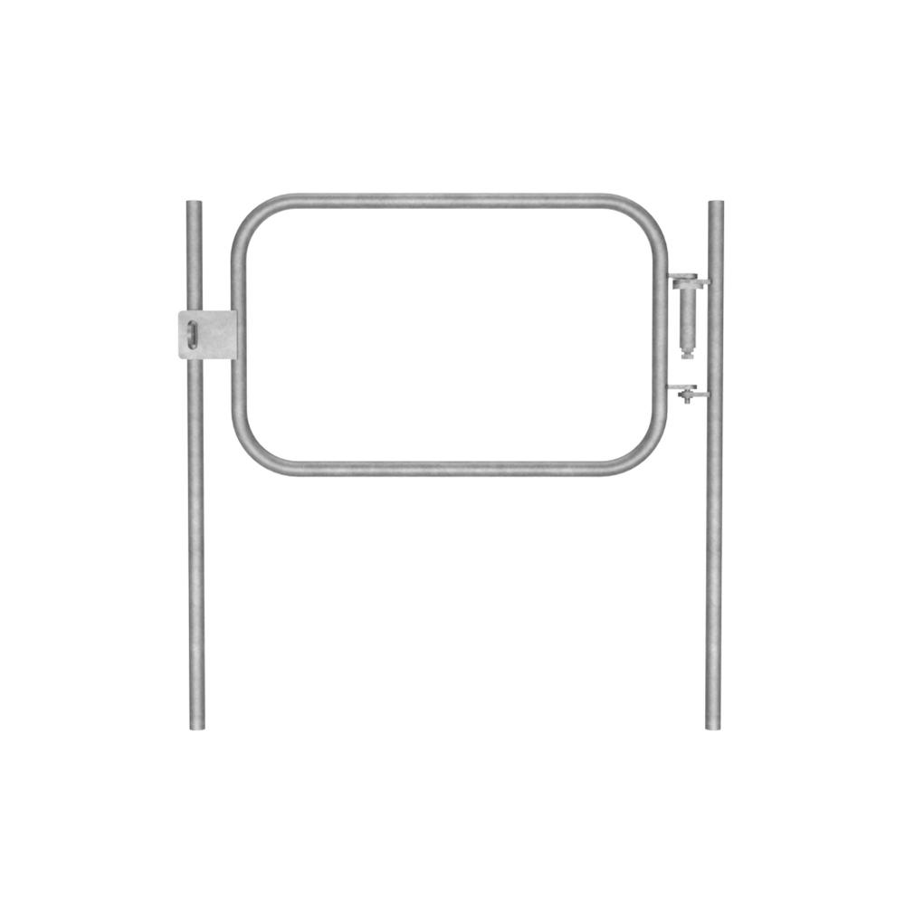 Fabricated Safety Gate & 2 Posts - R/H33.7mm Tube - Self Closing