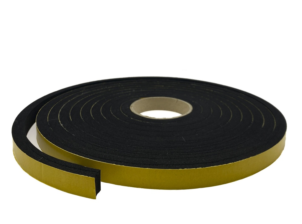Adhesive Backed Expanded Neoprene Strip - 19mm x 12mm x 6m