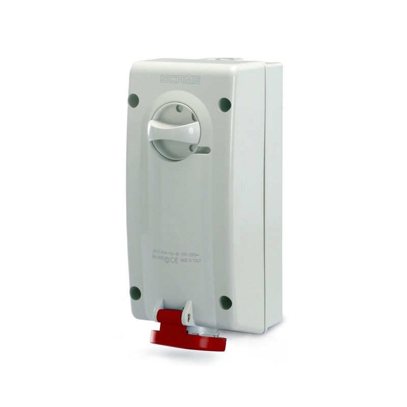 Scame 560.3287 Switched Interlock Socket IP44 IP Rating Standard Interlock Type 415V Volts