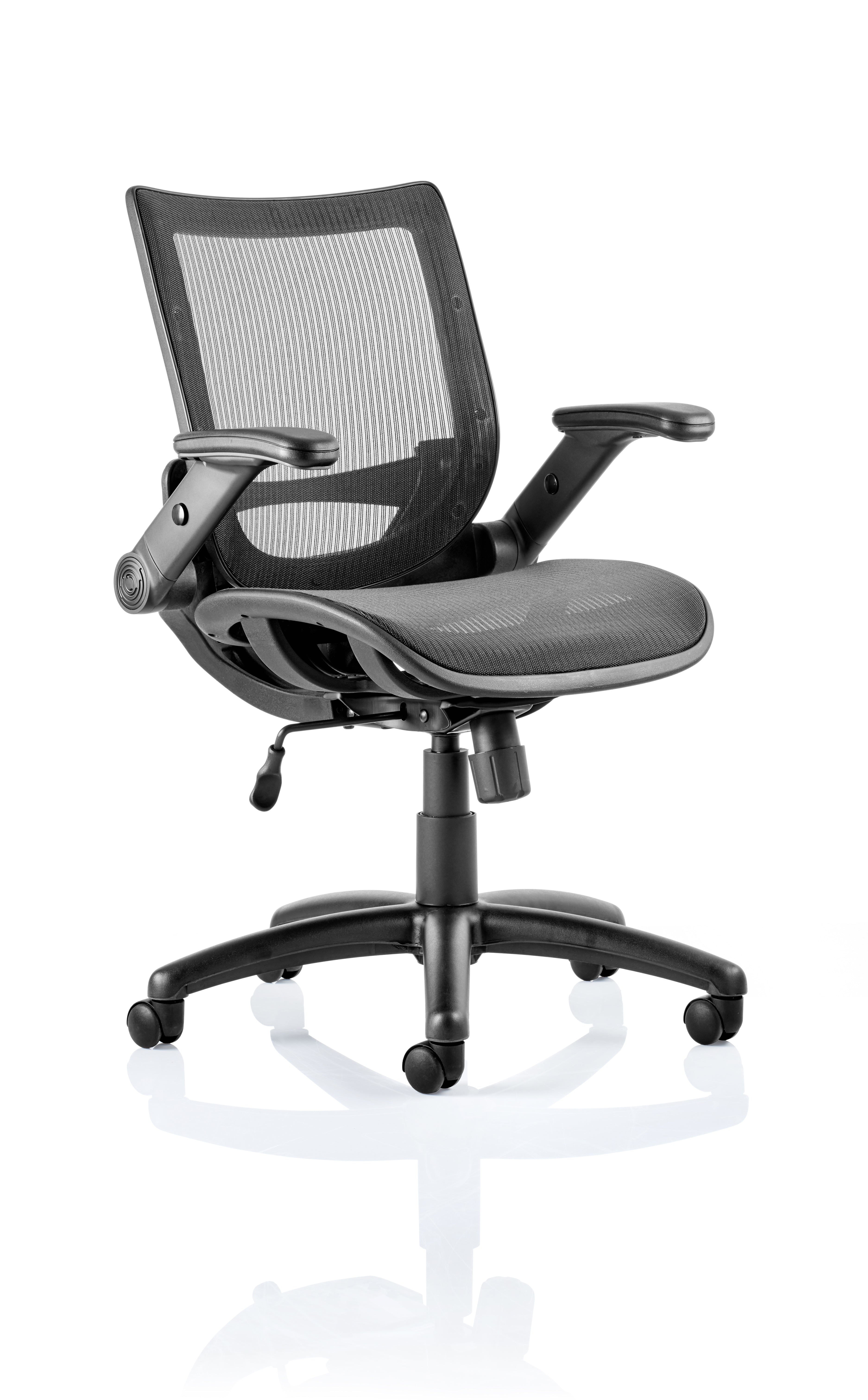 Fuller Medium Mesh Back Task Operator Office Chair with Folding Height Adjustable Arms UK
