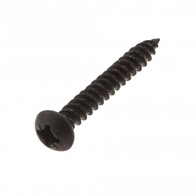 Black Pozi Round Head Woodscrew