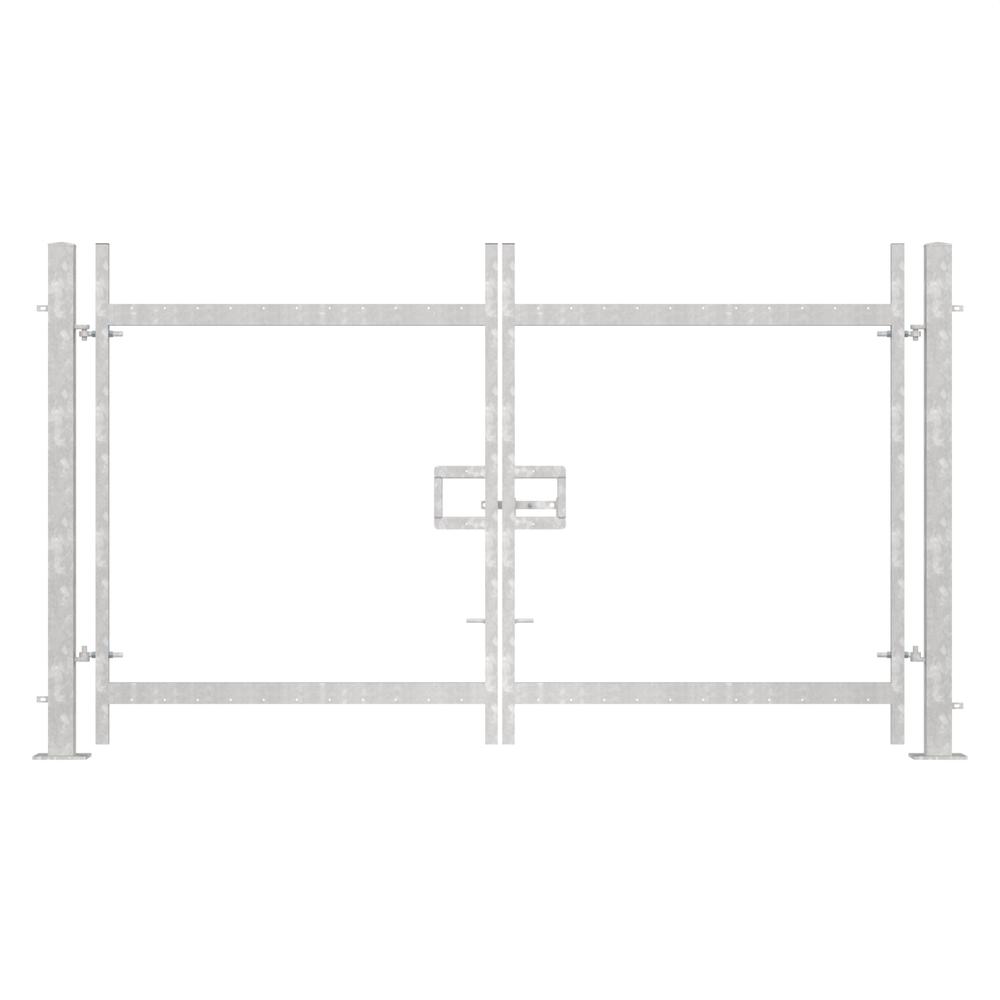 Double Leaf Gate Frame -  2.4m x 4mComes with posts, slide latch & hinges