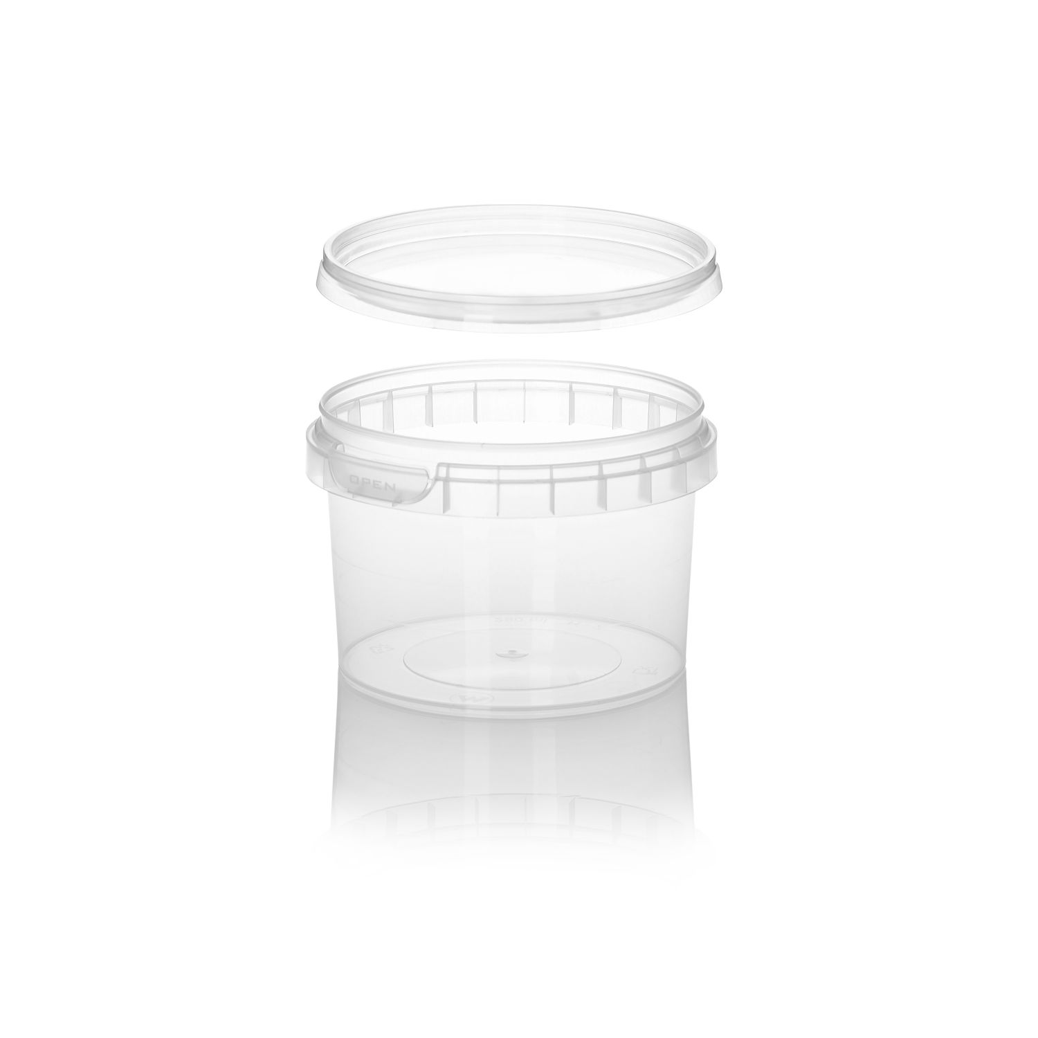 Distributors Of 250ml Clear PP Round Tamper Evident Tub and Lid