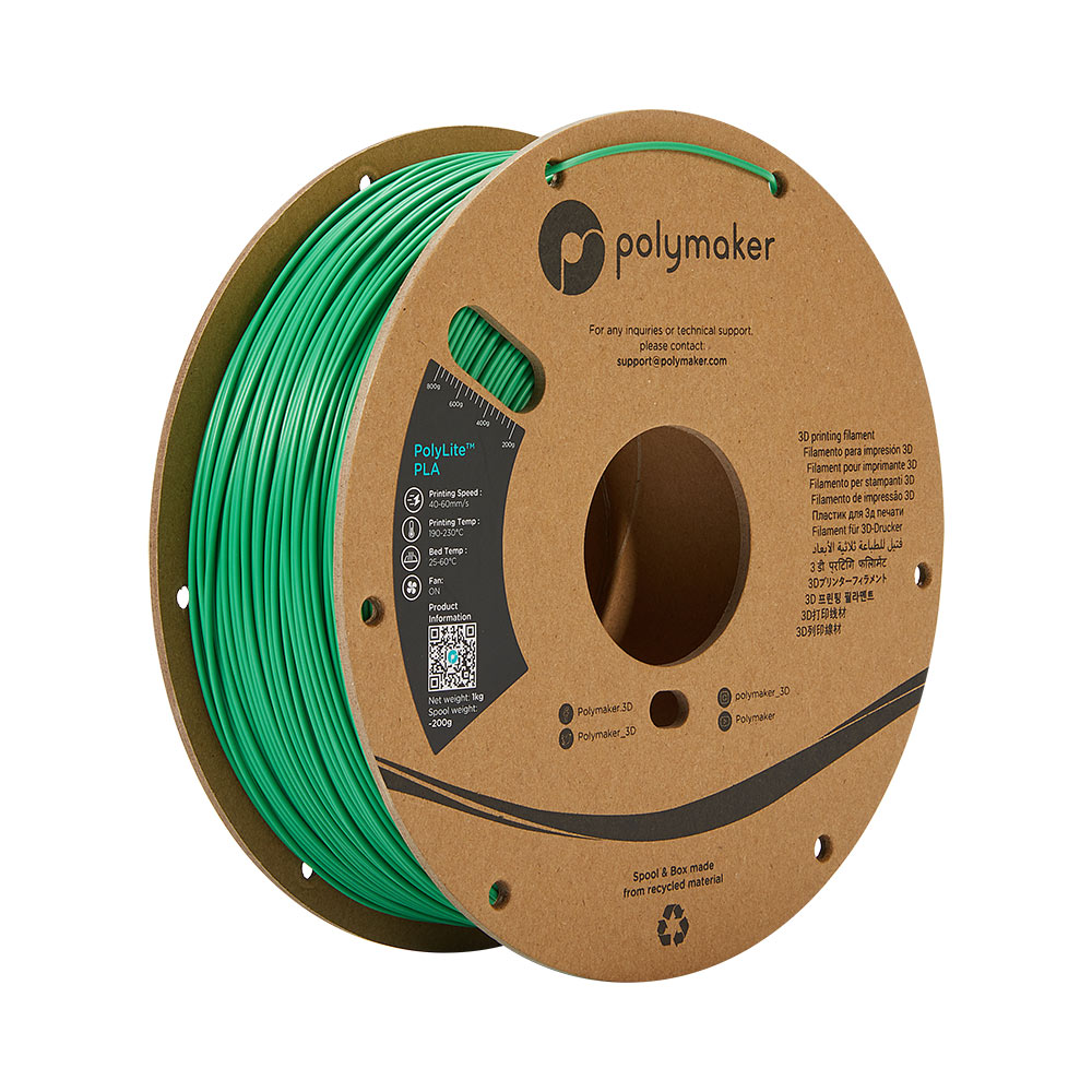 PolyMaker PolyLite PLA 2.85mm True Green 3D printer filament 1Kg