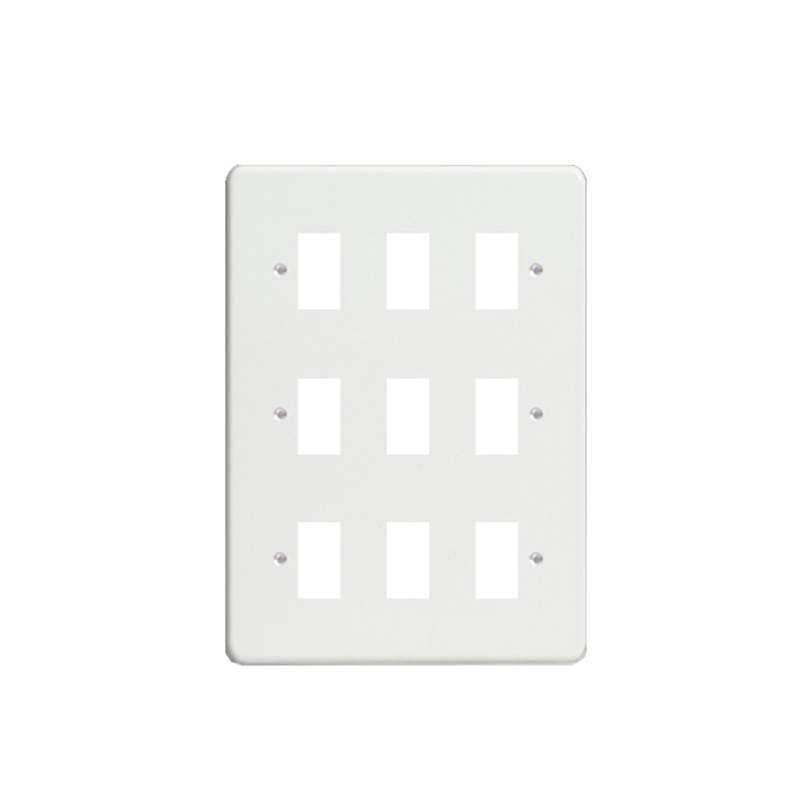 Varilight Power Grid Plates (1-12 Gang) White 9 Gang