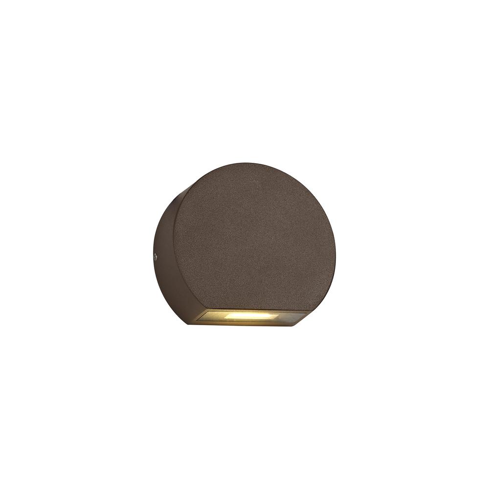 Luxuria Halo Wall Light 1x3W LED 3000K 270lm IP54 Dark Brown