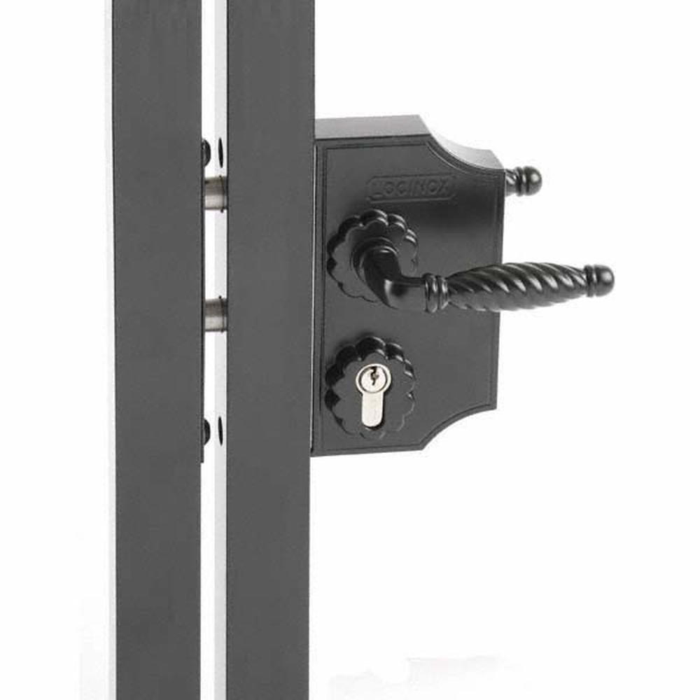 Locinox LAKQ Black Decorative Gate LockTo Suit Sections 40-60mm