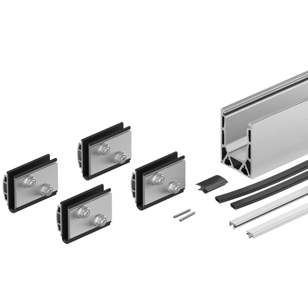 Tilt Loc Base Fix Channel - 19mm Glass 3m Price Complete with Grips and Seals