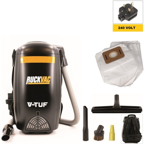 V&#45;Tuf RuckVac&#45;240 HEPA Back Pack Vacuum 240v For Construction Companies