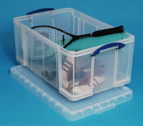 64 Litre Clear Really Useful Plastic Storage Box