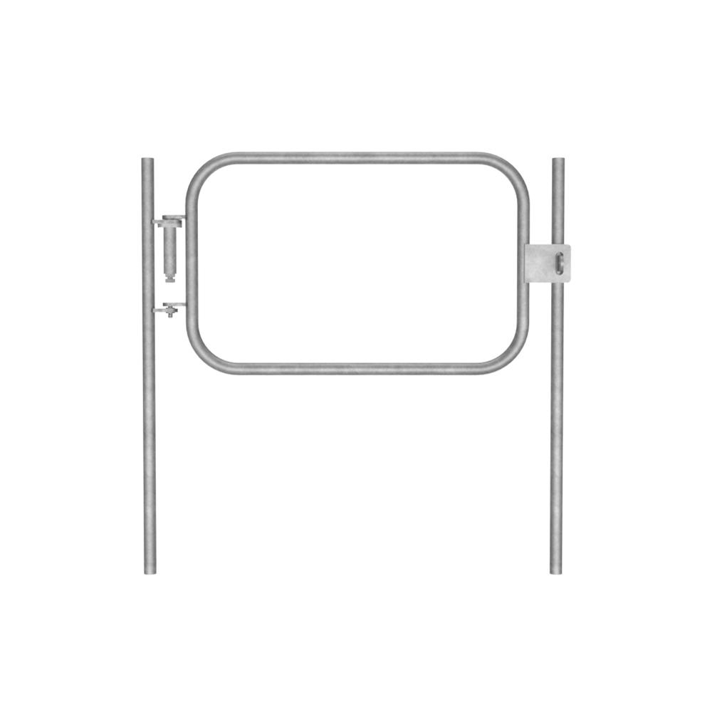 Fabricated Safety Gate & 2 Posts - L/H33.7mm Tube - Self Closing