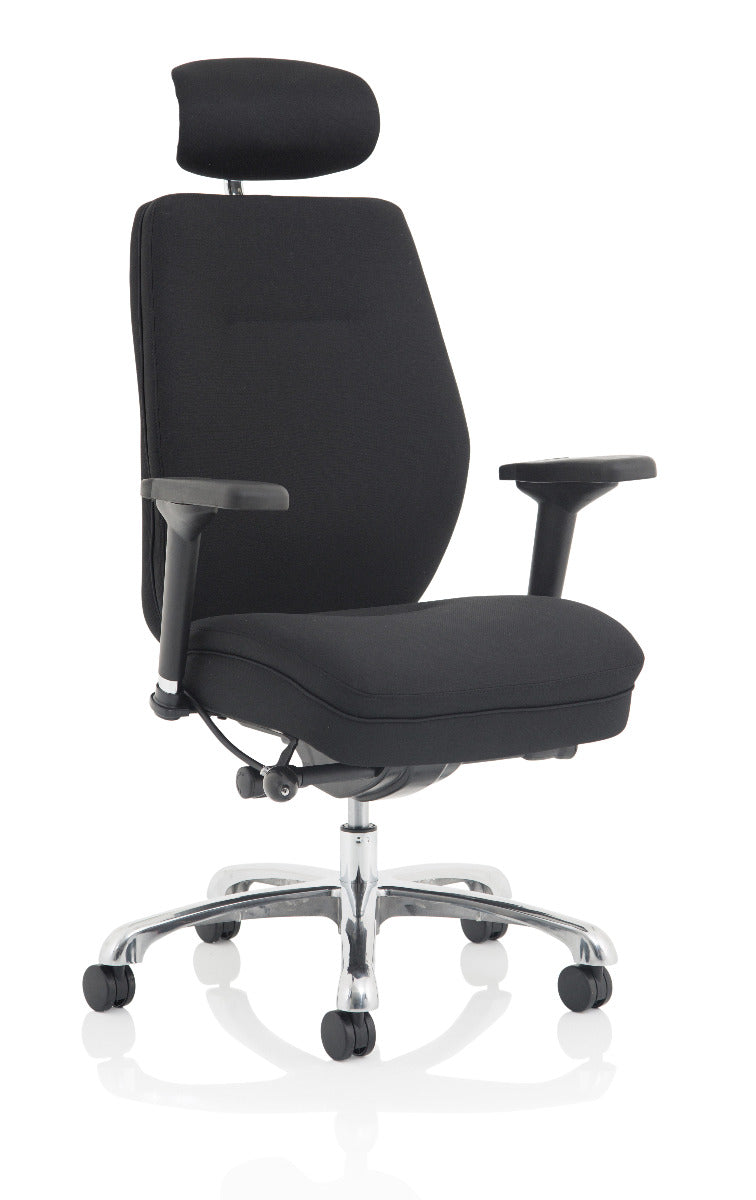 Domino Black Fabric Posture Office Chair UK