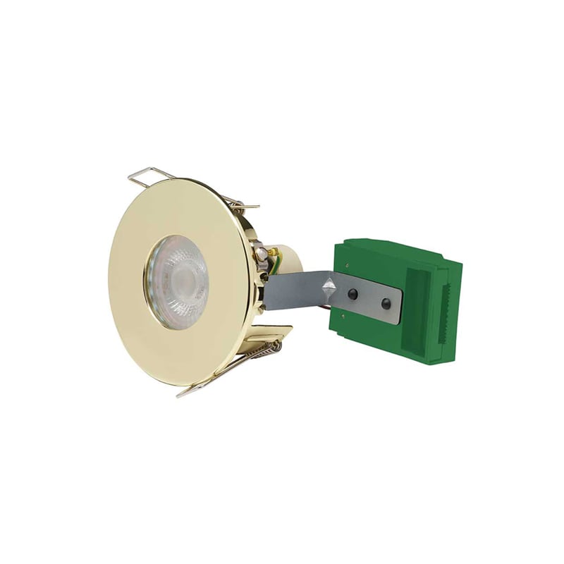 Bell Firestay Protector Open Back Non Integrated Fixed Shower Downlight Brass