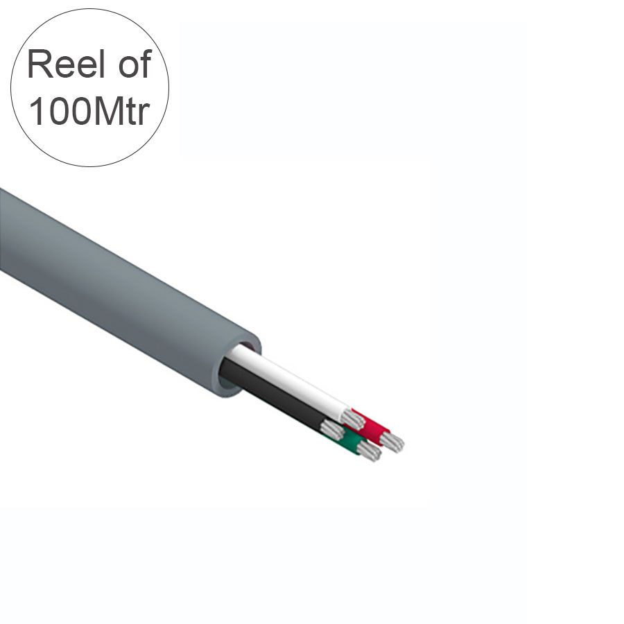 Belden Equivalent 8444 4 Core 22AWG Tinned Copper LSZH Unshielded Eca Grey (L)100Mtr (Dia)4.7mm R100