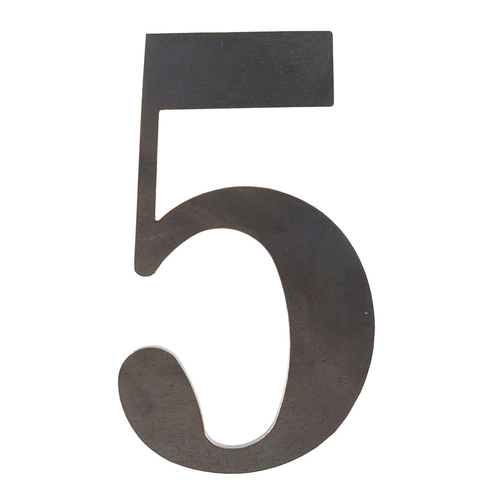 150mm High 6mm Thick Mild Steel Profiled Number 5