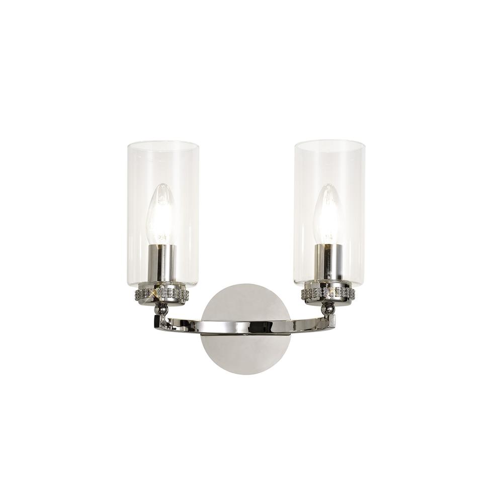 Luxuria Lei Wall Light Switched 2xE14 Polished Nickel