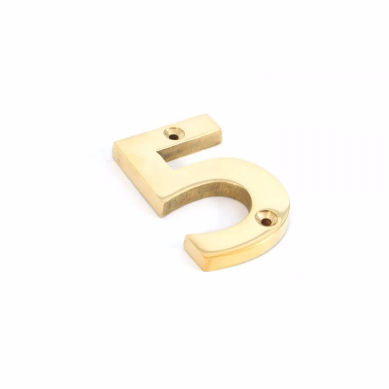 Anvil 83715 Pol. Brass Numeral 5