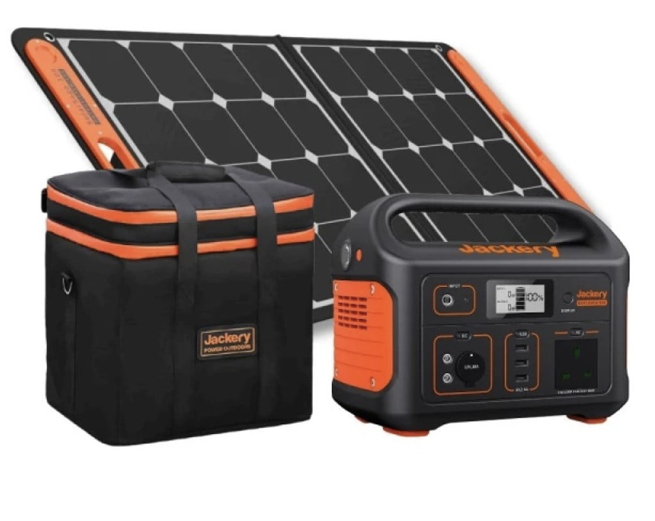Jackery Explorer 500 Portable Power Station + SolarSaga 100W Solar Panel + Carrying Case