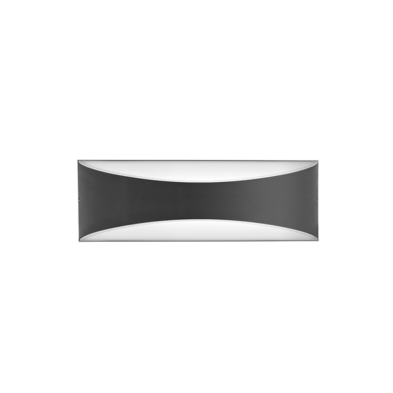 Integral Wave Wall Light IP65 Dark Grey