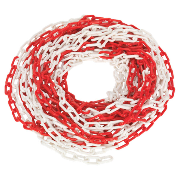 Plastic Barrier Chain - 10m - Red/White
