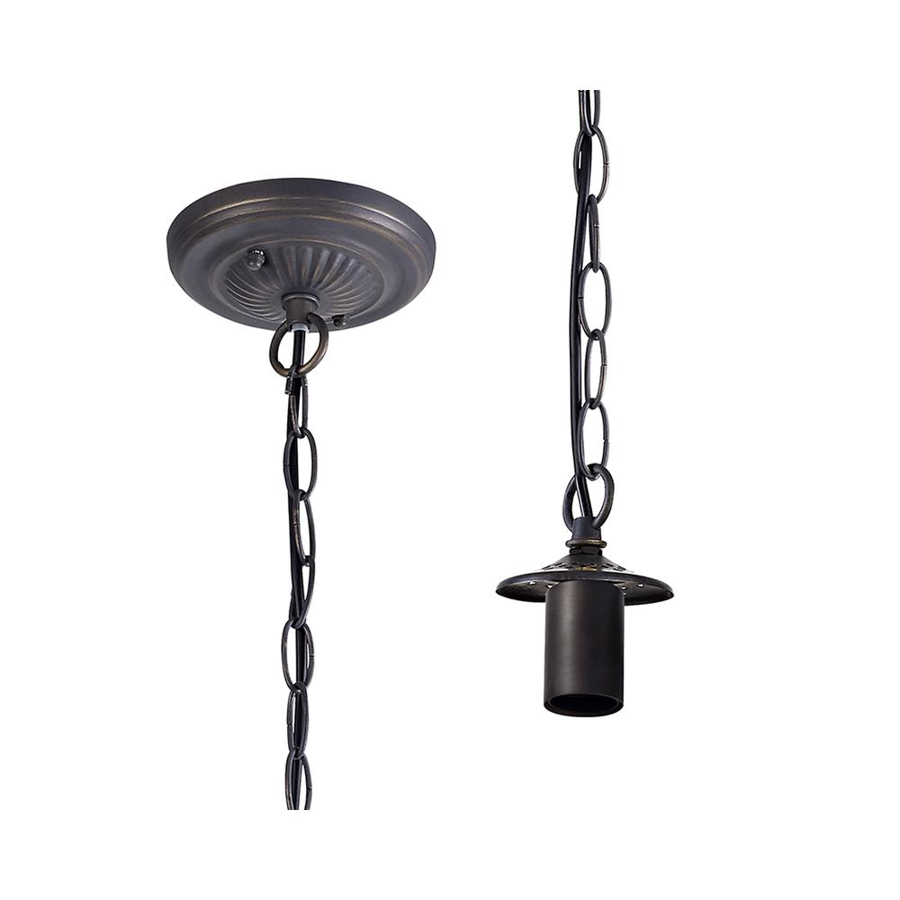 Luxuria Zenobia 13.5cm Tiffany Suspension Kit E27 Aged Antique Brass