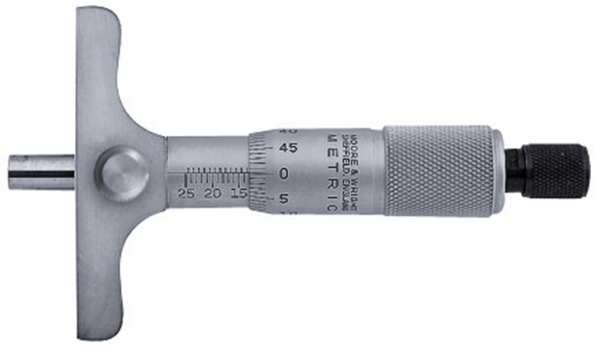 Suppliers Of Moore & Wright Traditional Depth Gauge Micrometer -  Imperial For Aerospace Industry