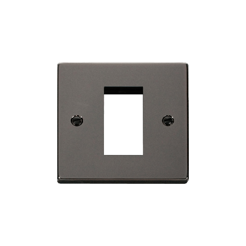 Click Deco 1 Gang Single Aperture Plate Black Nickel