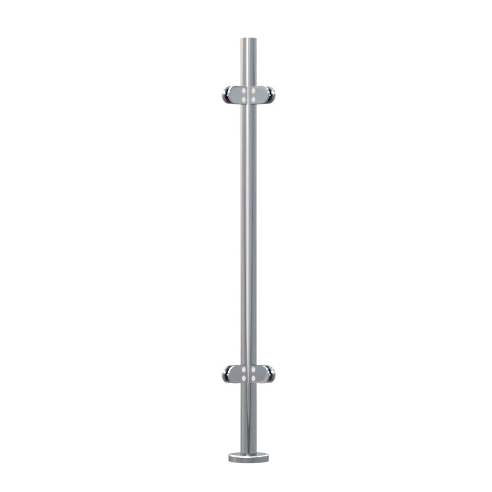 42.4mm Corner Post Welded Base & Cover4 x Clamps, Without Top, 1100mm High