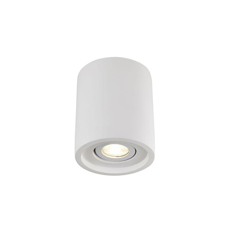 Forum Cadiz Plaster GU10 Surface Downlight Tiltable White