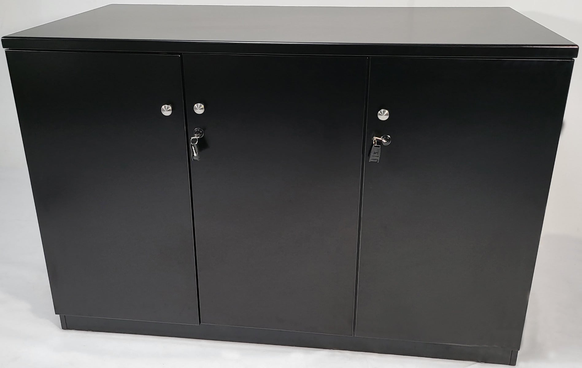 Providers Of 60cm Deep Three Door Cupboard in Black - 122T North Yorkshire