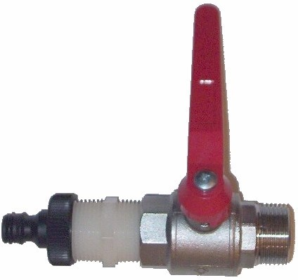 1&#34; Lever Ball Valve with Plastic Nipple