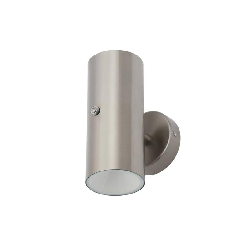 Forum Melo Up/Down Integrated LED Wall Light with Photocell Stainless Steel