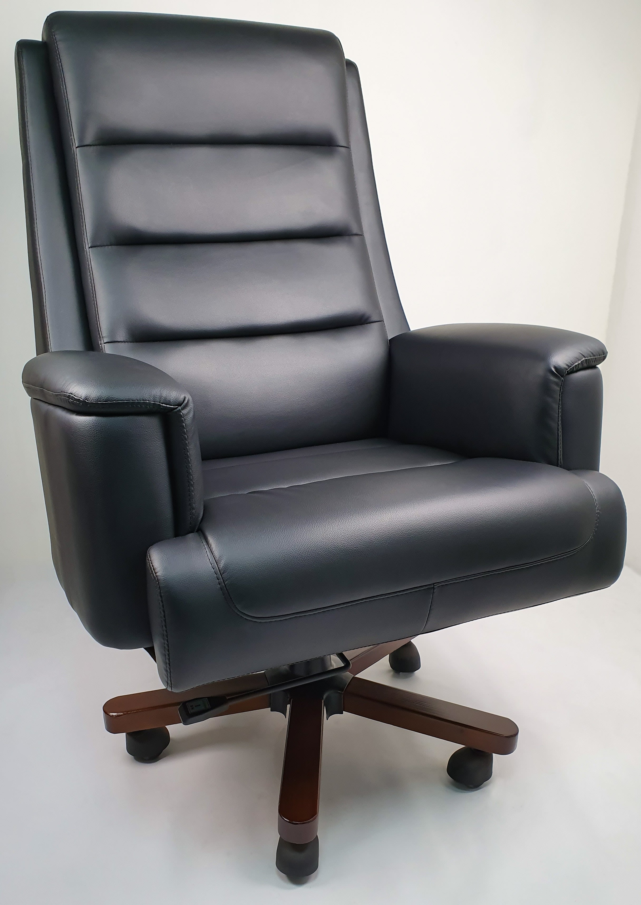 Providers Of Black Leather Executive Office Chair - 1840A Huddersfield