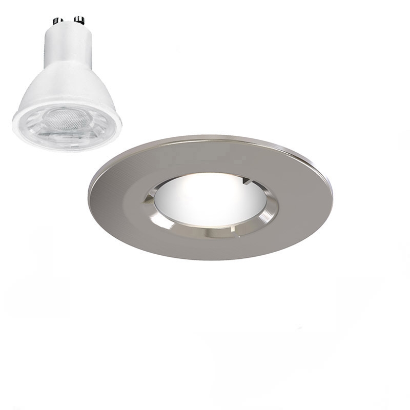 Ansell Edge Satin Chrome Downlight 5W 3000K Non Dim