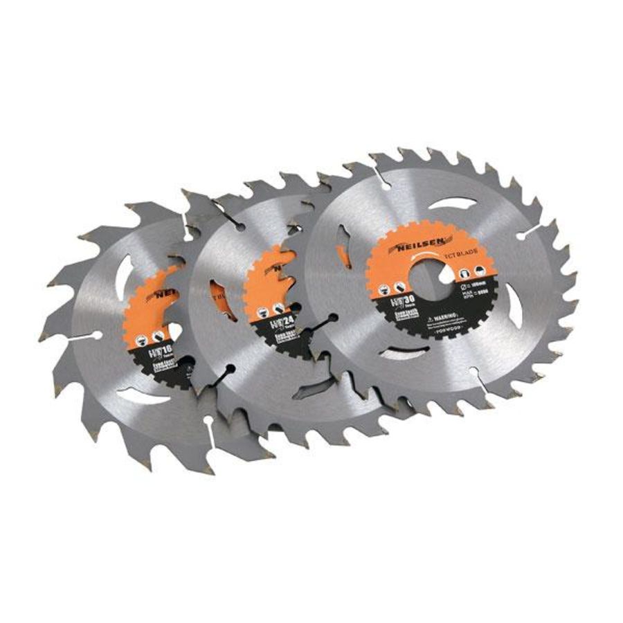 Neilsen CT2518 Tct Circular Saw Blade 3pc 160mm