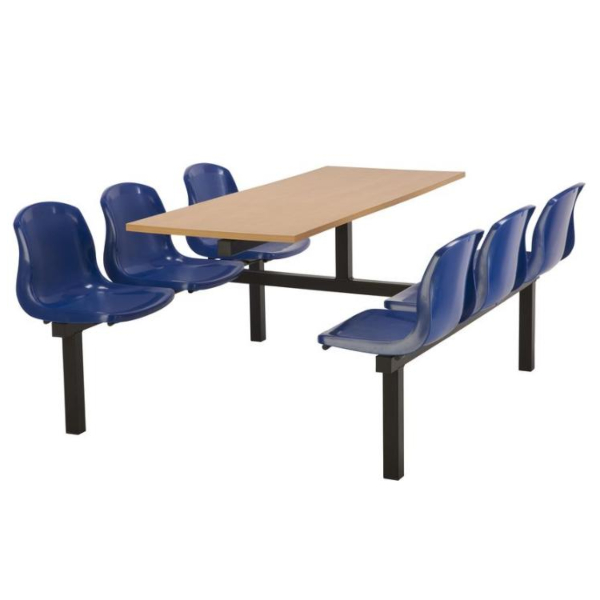 CU90 - 6-Seater Harvey Canteen Unit - 2 Way Access, Blue, Beech