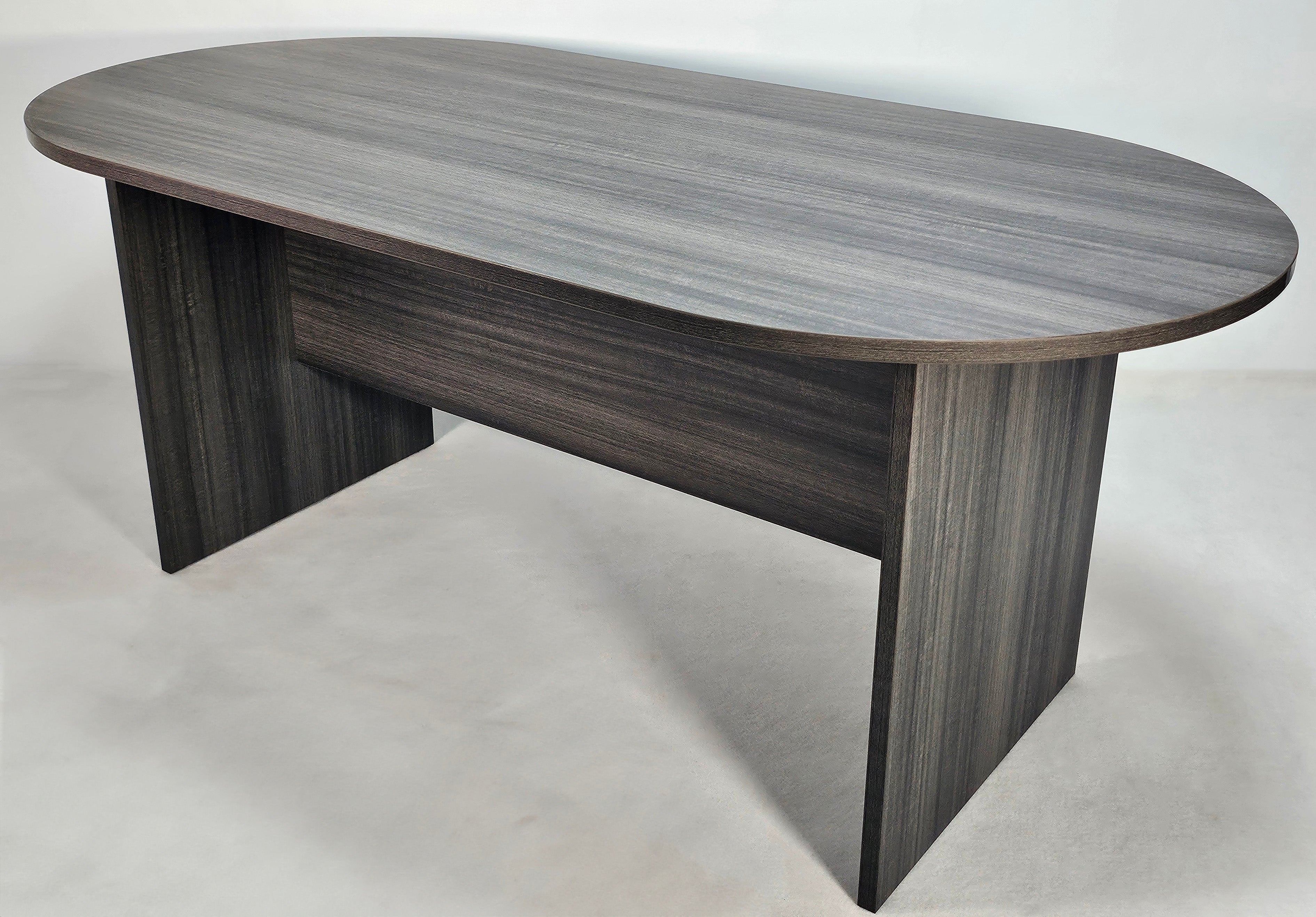 Modern Grey Oak Radial End Meeting Room Table - 1500mm, 1800mm, 2400mm - CF-1N North Yourkshire