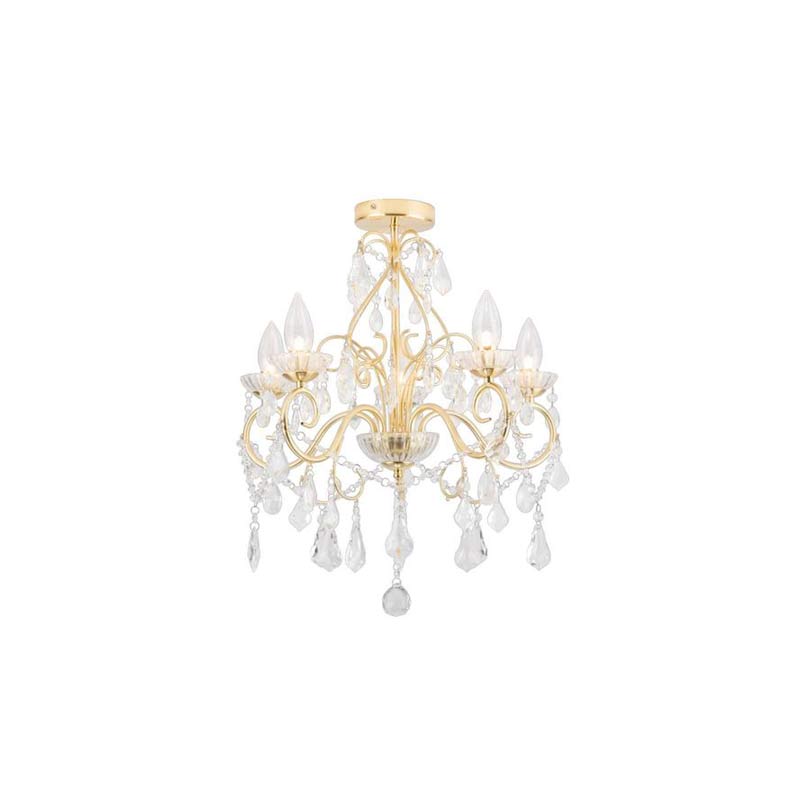 Forum Vela Chandelier 5xG9 Light Satin Brass